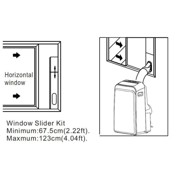 Raamafdichting window slider kit + slang